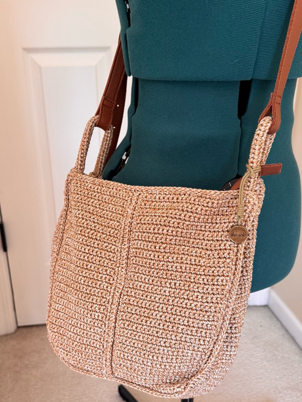 The Sak Los Feliz Hobo Bag - Bamboo with Brown Strap - Picture 2 of 5